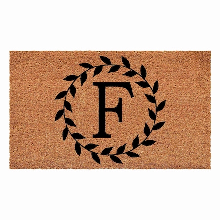 Calloway Mills Monogram Door Mat, Black, Natural, 30 in W x 48 in L 108203048F